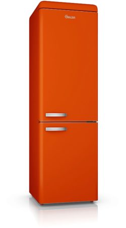 Swan - SR11020ON Retro Tall - Fridge Freezer - Orange